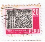Stamps : America : Peru :  Pro Chan Chan impuesto de ley