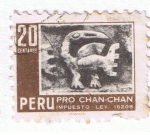 Stamps : America : Peru :  Pro Chan Chan  impuesto de ley