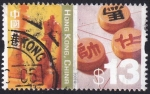 Stamps Hong Kong -  figuras de ajedrez y fichas xiangqi