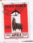 Stamps : America : Peru :  1956 APSA 1968  Aerolíneas Peruanas