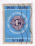 Stamps Peru -  Lions Internacuinal Cincuentenario 1917-1967