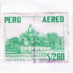 Stamps Peru -  Monumento al Agricultor Indígena