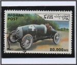 Stamps Afghanistan -  Coches de carreras antiguos año1920