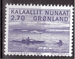 Stamps : Europe : Greenland :  Jakob Danielsen- Cazador y pintor