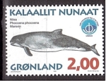 Stamps : Europe : Greenland :  Fauna- Ballenas