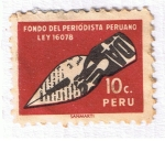 Stamps : America : Peru :  Fondo del periodista Peruano