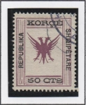 Stamps Albania -  Aguila de doble cabeza