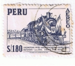 Stamps : America : Peru :  Locomotora nº 80 Inauguración del Ferro. Matarani-La Joya