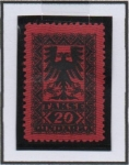 Stamps : Europe : Albania :  Aguila escudo