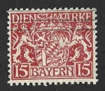 Sellos de Europa - Alemania -  O11 - Escudo de Armas de Baviera