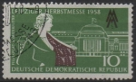 Stamps Germany -  Mujer y estacion d' leipzig