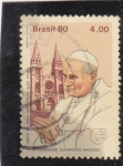 Stamps : America : Brazil :  VISITA PAPA JUAN PABLO II A BRASIL