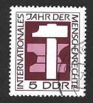 Stamps Germany -  1009 - Año Internacional de los Derechos Humanos (DDR)