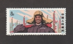 Stamps China -  Wan-Chin-hsi,hombre de acero