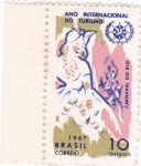 Sellos de America - Brasil -  Año Internacional del Turismo