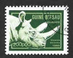 Sellos del Mundo : Africa : Guinea_Bissau : 859 - Rinoceronte Negro
