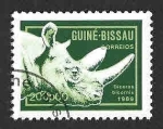 Sellos del Mundo : Africa : Guinea_Bissau : 859 - Rinoceronte Negro