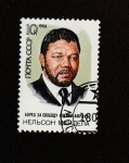 Stamps Russia -  70 Aniv. del nacimiento de Nelson Mandela