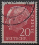 Stamps Germany -  Pres. Teodor Heuss