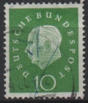 Stamps Germany -  Pres. Theodor Heuss