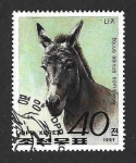 Stamps North Korea -  3030 - Asno Salvaje Somalí 