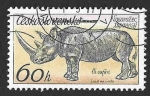 Stamps Czechoslovakia -  2088 - Rinoceronte Negro