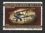 Stamps : America : Colombia :  C473 - Biplano