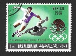 Stamps United Arab Emirates -  Yt 51A - JJOO de México (Ras Al Khaima)