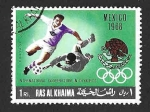 Sellos de Asia - Emiratos rabes Unidos -  Yt 51A - JJOO de México (Ras Al Khaima)