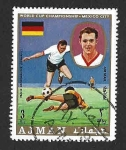 Stamps United Arab Emirates -  Yt PA71E - Campeonato Mundial de Fútbol (Ajman)