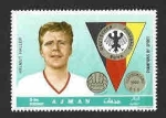 Stamps United Arab Emirates -  YtAj101A - Helmut Haller (Ajman)