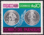 Stamps : America : Paraguay :  Moneda olímpica mexicana