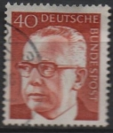 Stamps Germany -  Pres. Gustav Heinemann