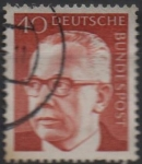 Stamps Germany -  Pres. Gustav Heinemann