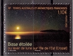 Stamps Europe - French Southern and Antarctic Lands -  Salida de la Luna en la Base Estrellada