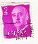Stamps Spain -  Franco 2 ptas