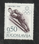Sellos de Europa - Yugoslavia -  1139 - Olimpiadas de invierno Grenoble 68
