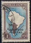 Stamps Argentina -  Mapa d' Sudamerica