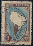 Stamps Argentina -  Mapa d' Sudamerica