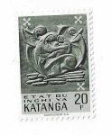 Stamps Democratic Republic of the Congo -  Katanga. Arte indígena