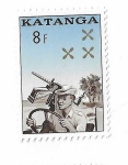 Stamps Democratic Republic of the Congo -  Katanga. Militares