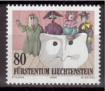 Sellos del Mundo : Europe : Liechtenstein : Teatro- La comedia del arte