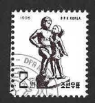 Sellos de Asia - Corea del norte -  3507 - Esculturas de Niños