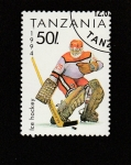 Stamps Tanzania -  Juegos olimpicos de invierno. Hockeysobre hielo