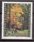 Stamps Liechtenstein -  serie- Las 4 estaciones del bosque