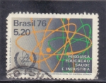 Stamps Brazil -  XX Conferencia Energía Atómica