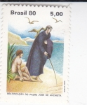 Stamps Brazil -  Beatificación del Padre Anchieta