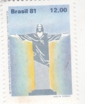 Sellos de America - Brasil -  50 aniversario monumentoCristo Redentor