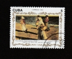 Stamps Cuba -  Pescadoras valencianas por J. Sorolla