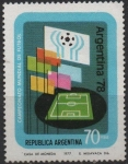 Sellos de America - Argentina -  Mundial d' futbol Emblema y bandera